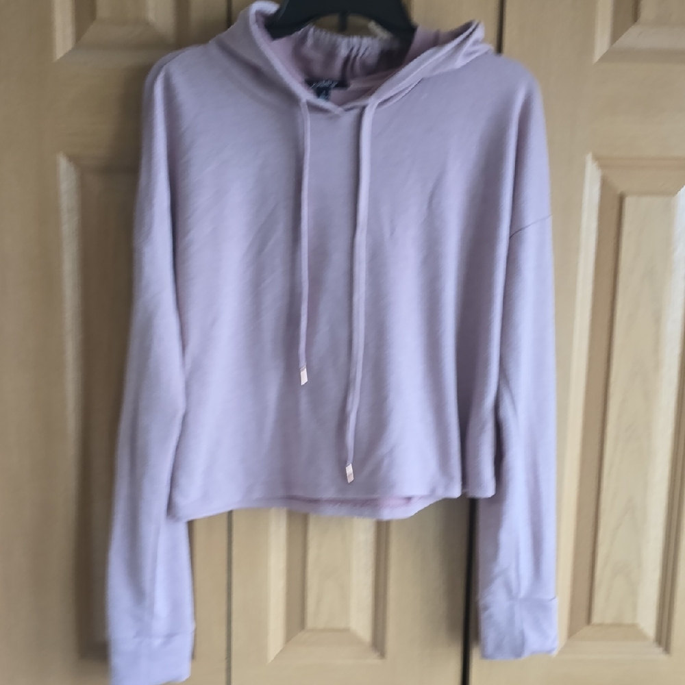 Women's Pink Hoodie Crop Top